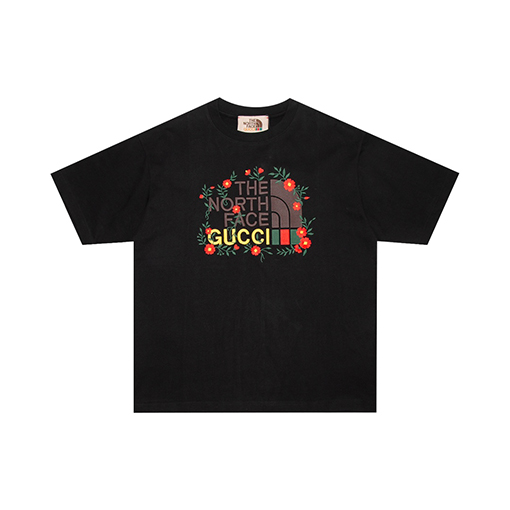 グッチ  x ノースフェイス 半袖Tシャツメンズファッション通販