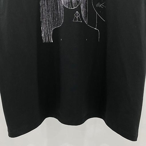リックオウエンス半袖Tシャツスーパーコピー  Rick Owens 五分袖 人像の素描 Oversize