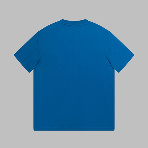 バーバリー 半袖Tシャツ コピー   BBRロゴの起毛丸い文字の短袖Tシャツ
