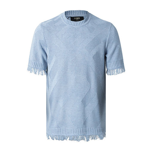 フェンディ ニット 半袖Tシャツ フリンジニットセーター - 暖かく快適なファッション