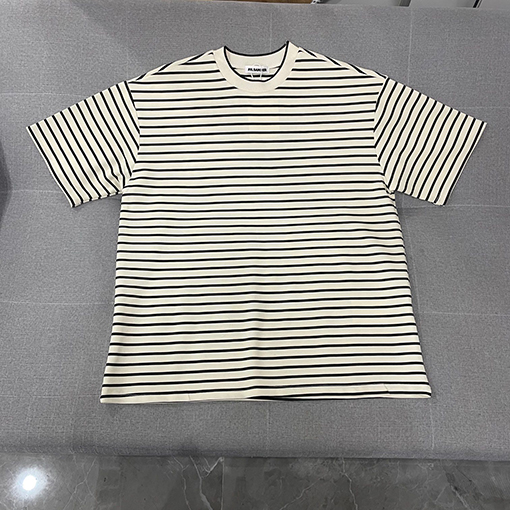 ジルサンダー 短袖Tシャツ  スーパーコピー  JIL SANDERストライプ短袖Tシャツ