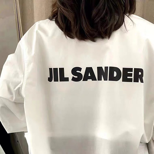 ジルサンダー 長袖Tシャツ     JIL SANDER 22ssシンプルなレタープリントの男女用ジャケット型コート