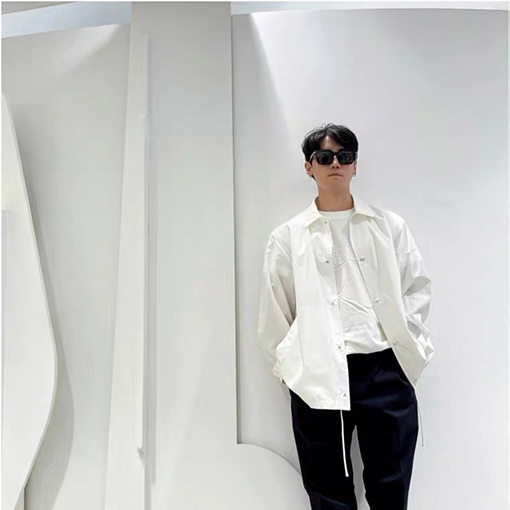 ジルサンダー 長袖Tシャツ     JIL SANDER 22ssシンプルなレタープリントの男女用ジャケット型コート