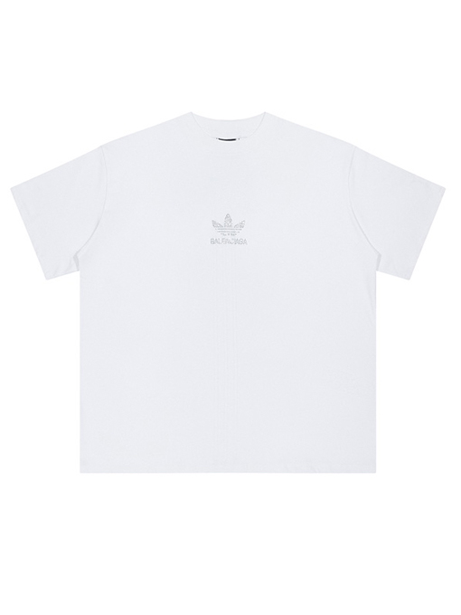 アディダス x バレンシアガ コラボ  ホットドリルロゴ半袖Tシャツスーパーコピー