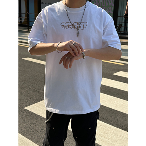 オフホワイト 半袖Tシャツ コピー OFF-WHITE ロゴ　刺繍