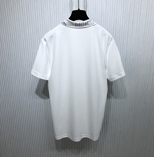 ディオール 半袖Tシャツ  DIOR 花柄襟付きショートスリーブPOLO Tシャツ