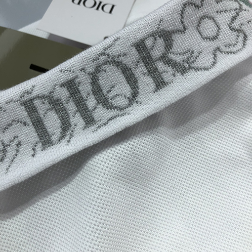 ディオール 半袖Tシャツ  DIOR 花柄襟付きショートスリーブPOLO Tシャツ