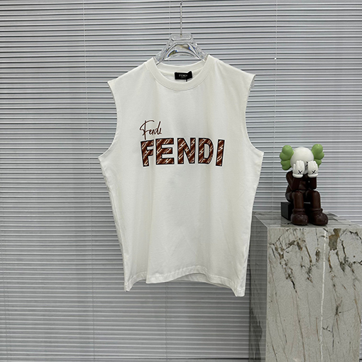 フェンディ タンクトップ  スーパーコピー FENDI プリント半袖Tシャツ