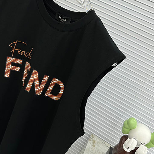フェンディ タンクトップ  スーパーコピー FENDI プリント半袖Tシャツ