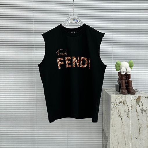 フェンディ タンクトップ  スーパーコピー FENDI プリント半袖Tシャツ