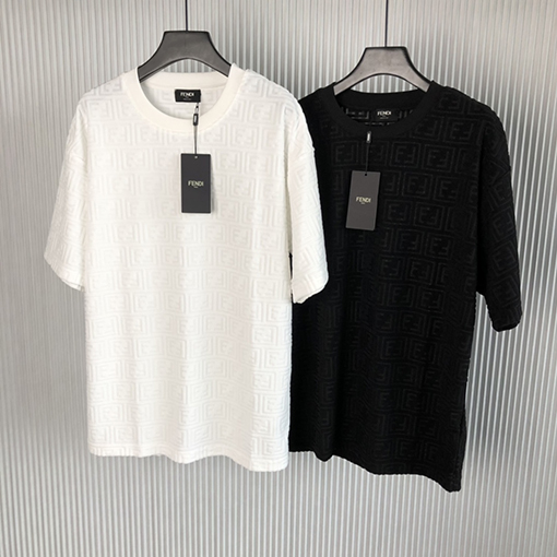 フェンディ Tシャツ FENDI 新しいダブルFタオル半袖Tシャツ