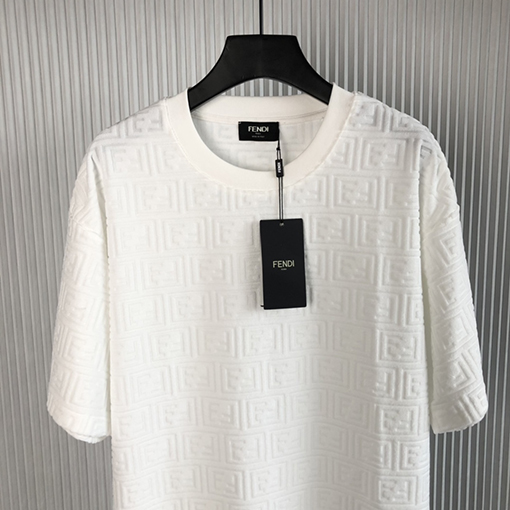 フェンディ Tシャツ FENDI 新しいダブルFタオル半袖Tシャツ
