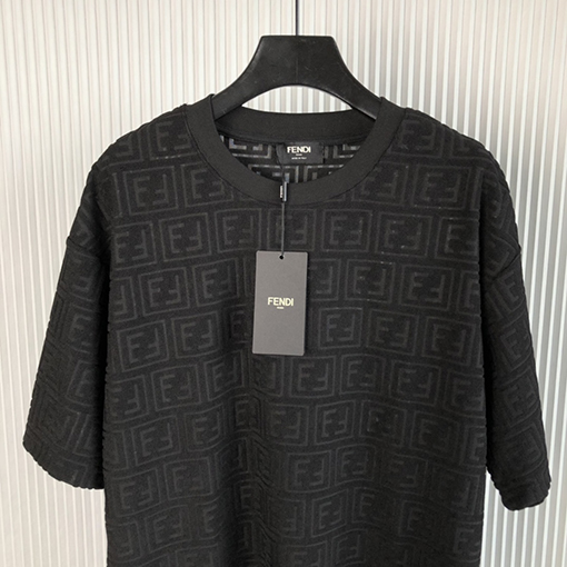 フェンディ Tシャツ FENDI 新しいダブルFタオル半袖Tシャツ
