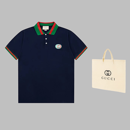 グッチ 半袖Tシャツ スーパーコピーGUCCI クラシックなカラーリングの双Gワンポイントポロシャツ