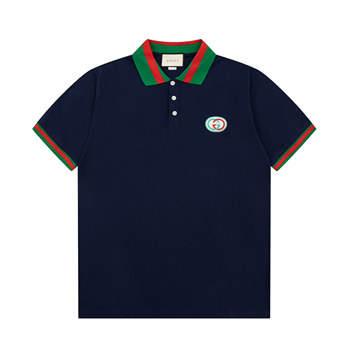 グッチ 半袖Tシャツ スーパーコピーGUCCI クラシックなカラーリングの双Gワンポイントポロシャツ