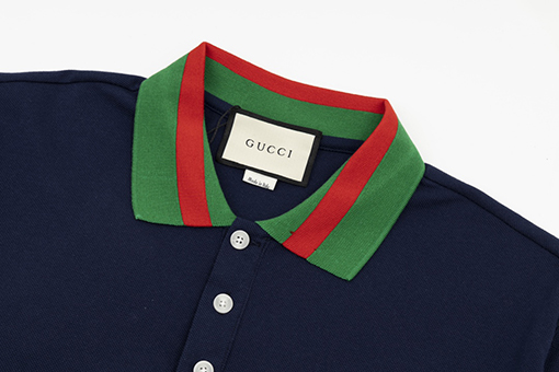 グッチ 半袖Tシャツ スーパーコピーGUCCI クラシックなカラーリングの双Gワンポイントポロシャツ