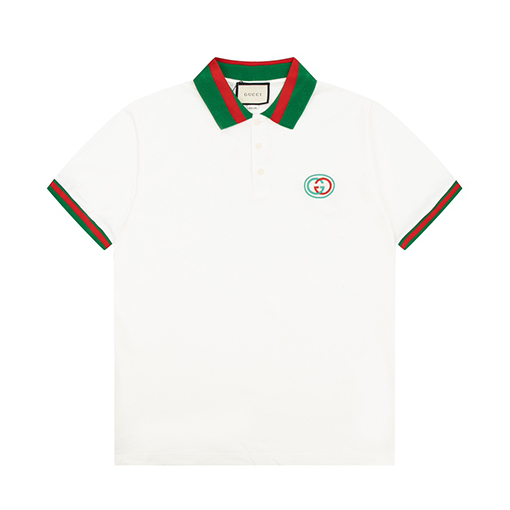 グッチ 半袖Tシャツ スーパーコピーGUCCI クラシックなカラーリングの双Gワンポイントポロシャツ