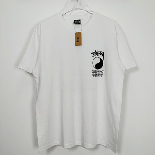 ステューシー   半袖Tシャツ スーパーコピー STUSSY X OUR LEGACY コラボ✦ DOT PIGMENT DYED TEEボックス文字プリント