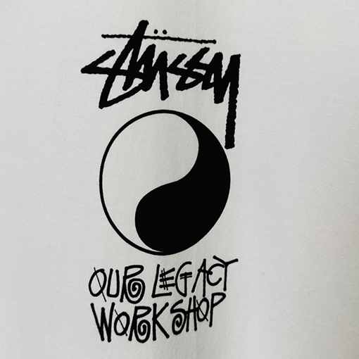 ステューシー   半袖Tシャツ スーパーコピー STUSSY X OUR LEGACY コラボ✦ DOT PIGMENT DYED TEEボックス文字プリント