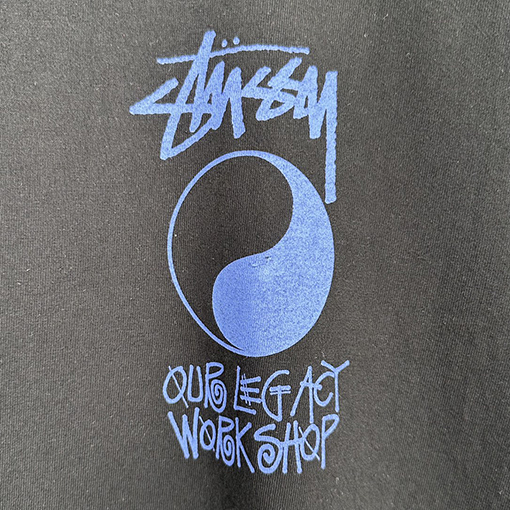 ステューシー   半袖Tシャツ スーパーコピー STUSSY X OUR LEGACY コラボ✦ DOT PIGMENT DYED TEEボックス文字プリント