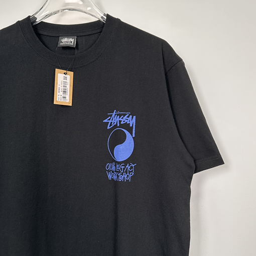 ステューシー   半袖Tシャツ スーパーコピー STUSSY X OUR LEGACY コラボ✦ DOT PIGMENT DYED TEEボックス文字プリント