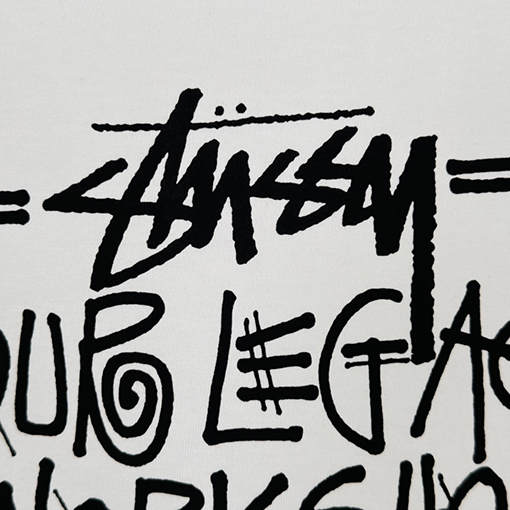 ステューシー   半袖Tシャツ スーパーコピー STUSSY X OUR LEGACY コラボ✦ DOT PIGMENT DYED TEEボックス文字プリント