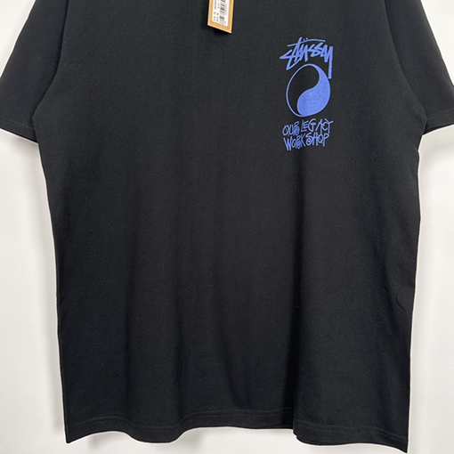 ステューシー   半袖Tシャツ スーパーコピー STUSSY X OUR LEGACY コラボ✦ DOT PIGMENT DYED TEEボックス文字プリント