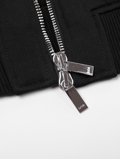 ディオール プチレターモチーフ 刺繍入り フリースジップアップジャケット