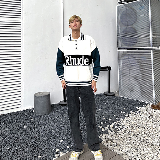 Rhude ニットセータースーパーコピー 新たなアメリカン・ビンテージ・カレッジスタイルを取り入れよう