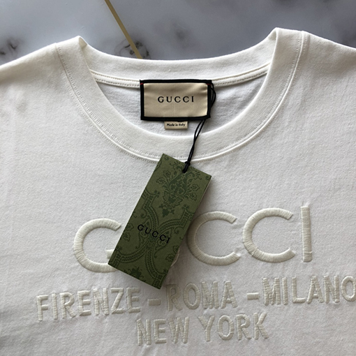 グッチ 半袖Tシャツ スーパーコピー GUCCI 刺繍ロゴ ショートスリーブTシャツ