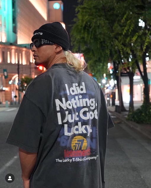 ヴェトモン 半袖Tシャツ コピー i 幸運777 ウォッシュダウンヴィンテージ加工半袖