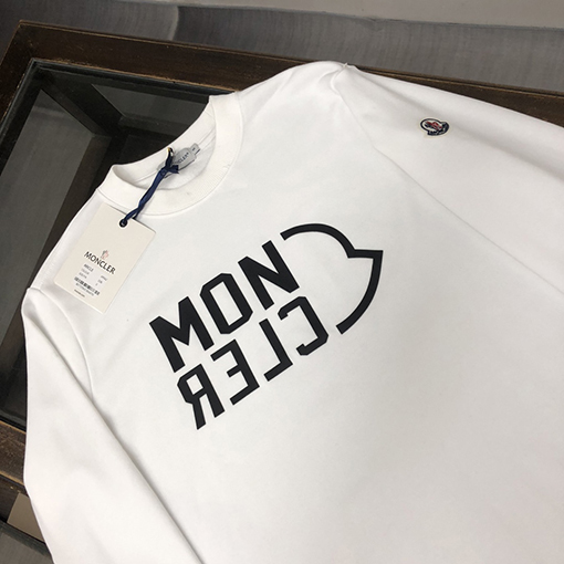 モンクレール スウェット長袖 Tシャツ ト MONCLER 魅力的なファッション プリント柄のラウンドネックスウェットTシャツ