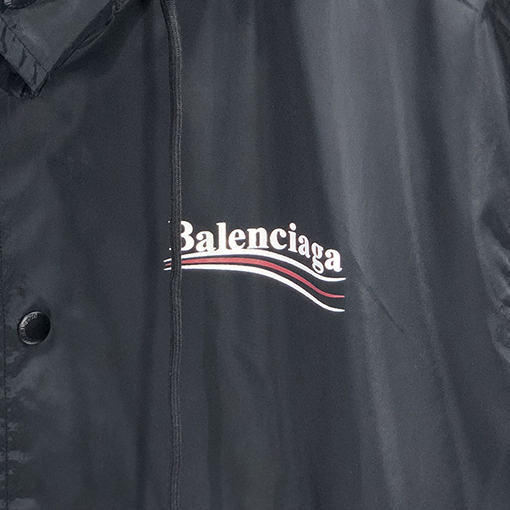 バレンシアガ  ジャケット コピー  BALENCIAGA クラシックなコーラ波プリントのシングルボタンウィンドブレーカージャケット