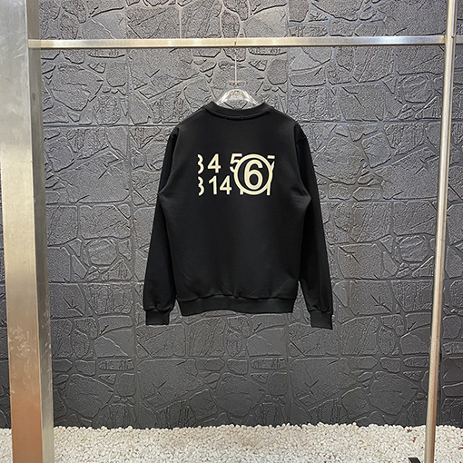 マルタンマルジェラ  スウェットTシャツ コピー  Maison Margiela 黄色数字プリント スウェット長袖 Tシャツ