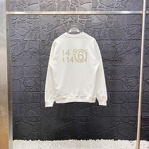 マルタンマルジェラ  スウェットTシャツ コピー  Maison Margiela 黄色数字プリント スウェット長袖 Tシャツ