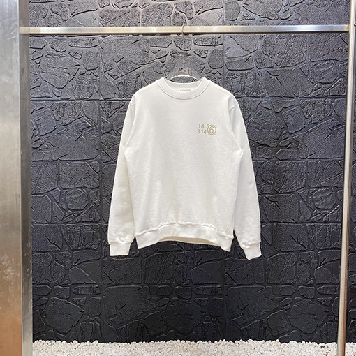 マルタンマルジェラ  スウェットTシャツ コピー  Maison Margiela 黄色数字プリント スウェット長袖 Tシャツ