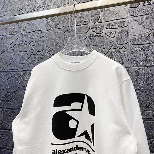 アレキサンダーワン  スウェットTシャツスーパーコピー  Alexander Wang シンプルスローガン プリントコットンパーカー