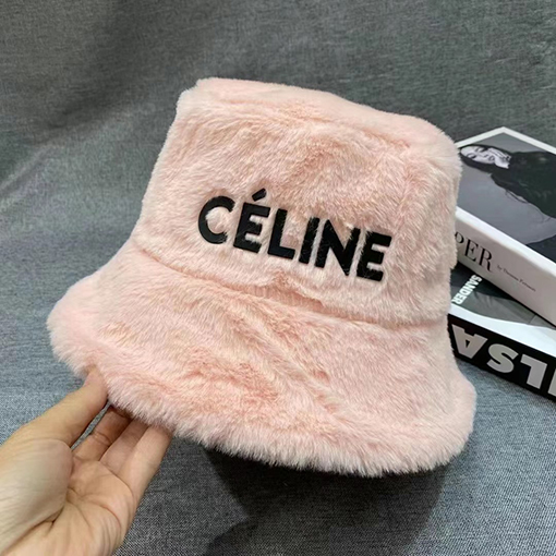 セリーヌウサギファーシーマンハットCELINE ロゴバケットハット