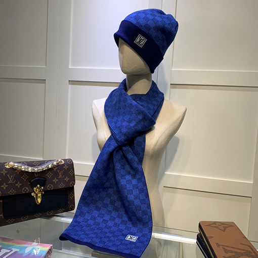 ヴィトン マフラーセット スーパーコピー Louis Vuitton ウールとカシミアのセットシリーズ