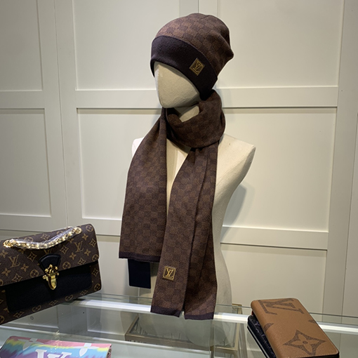 ヴィトン マフラーセット スーパーコピー Louis Vuitton ウールとカシミアのセットシリーズ