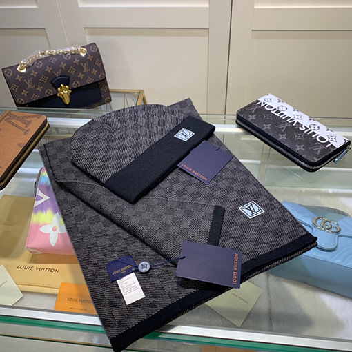 ヴィトン マフラーセット スーパーコピー Louis Vuitton ウールとカシミアのセットシリーズ