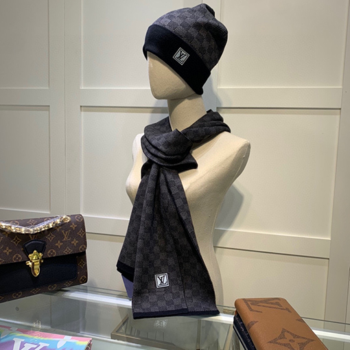 ヴィトン マフラーセット スーパーコピー Louis Vuitton ウールとカシミアのセットシリーズ