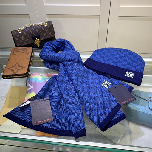 ヴィトン マフラーセット スーパーコピー Louis Vuitton ウールとカシミアのセットシリーズ