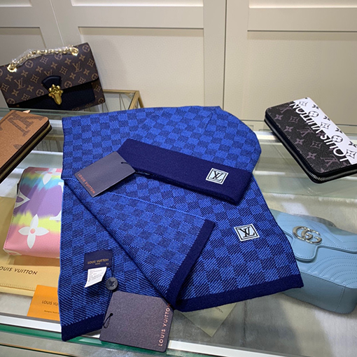 ヴィトン マフラーセット スーパーコピー Louis Vuitton ウールとカシミアのセットシリーズ