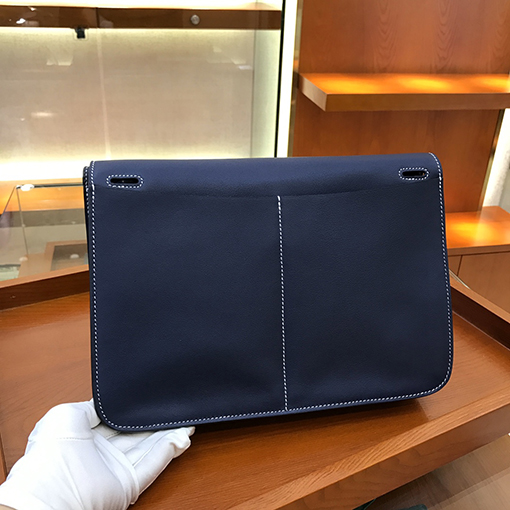 エルメスバッグコピー Halzan 28cm 内側は柔らかい羊革 外側は輸入スイフト革のフラップバッグ