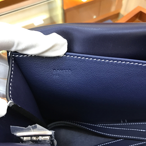 エルメスバッグコピー Halzan 28cm 内側は柔らかい羊革 外側は輸入スイフト革のフラップバッグ