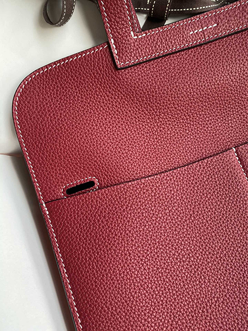 エルメスコピー 内側は柔らかい羊皮  28cm ルビーレッド トートバッグ