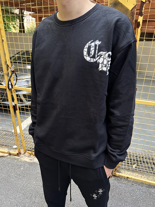 クロムハーツ スウェット長袖 Tシャツ スーパーコピー   CHROME HEARTベーシックなラウンドネックスウェット、純粋な柔らかいコットン生地