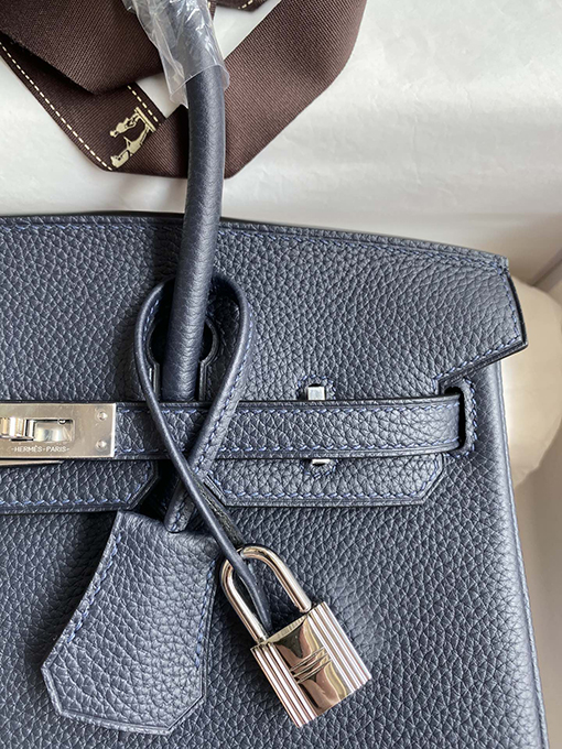 エルメス バーキン 25 コピー シルバーバックルワックスラインディテール   25 cm