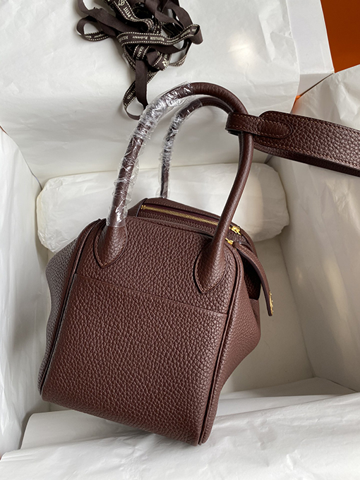 エルメス リンディ26  Lindy 26 cmサドルレッドハンドバッグ